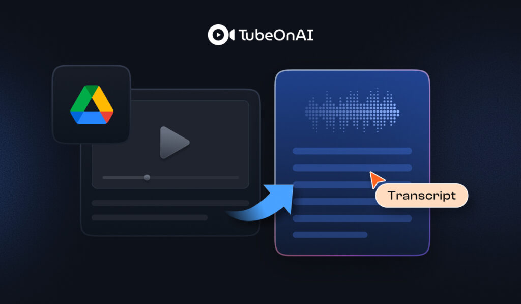 transcribe videos from google drive