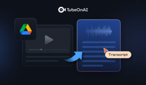 transcribe videos from google drive